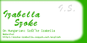 izabella szoke business card